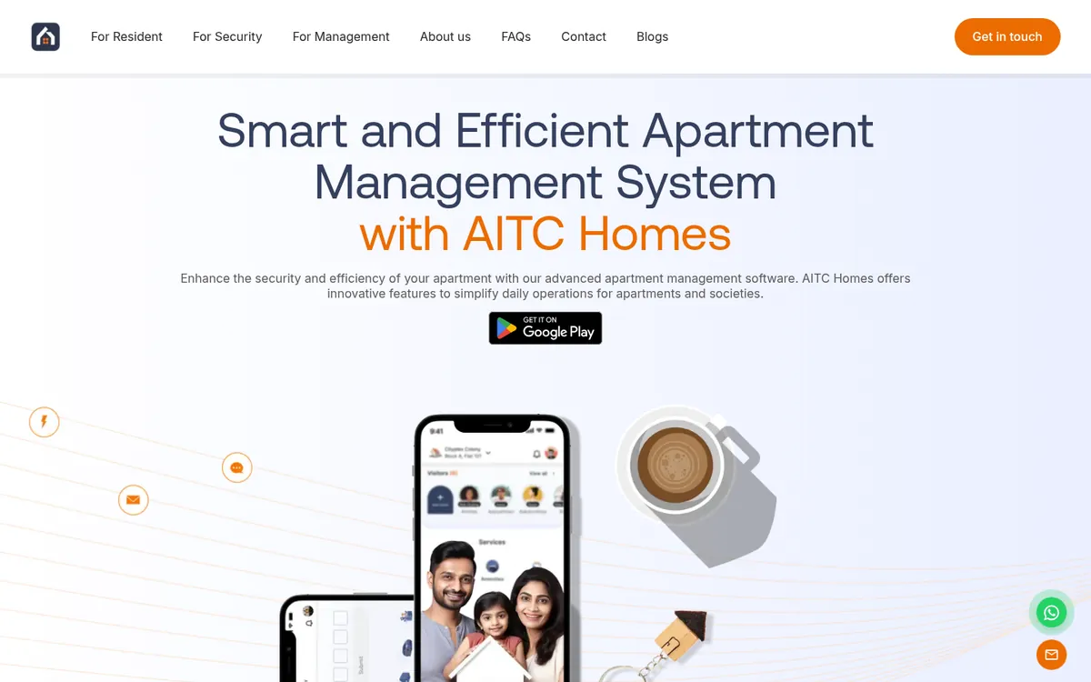 AITC Homes website screenshot