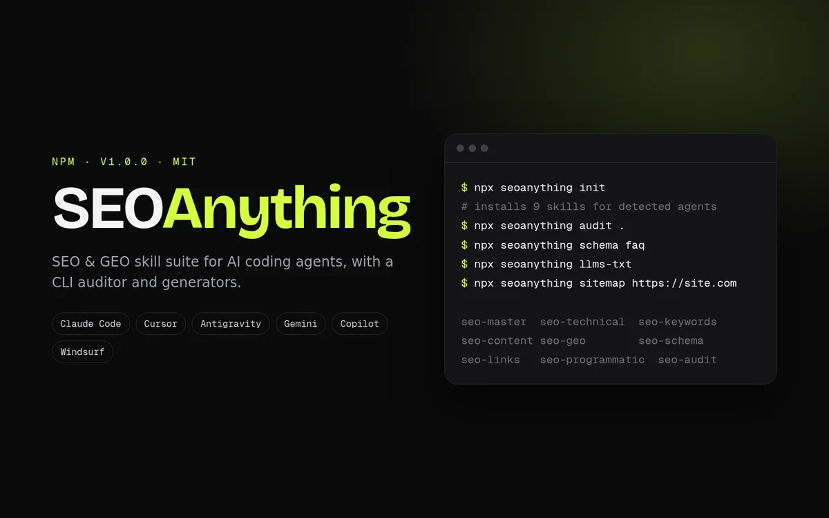 SEOAnything website screenshot
